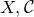 upper X comma script upper C