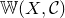 double struck upper W left parenthesis upper X comma script upper C right parenthesis