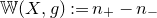 double struck upper W left parenthesis upper X comma g right parenthesis colon equals n Subscript plus minus n Subscript minus