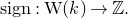 normal s normal i normal g normal n colon normal upper W left parenthesis k right parenthesis right arrow double struck upper Z period