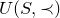 upper U left parenthesis upper S comma precedes right parenthesis