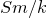 upper S m divided by k