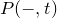 upper P left parenthesis minus comma t right parenthesis
