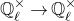 double struck upper Q Subscript script l Superscript times Baseline right arrow double struck upper Q Subscript script l Superscript times