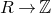 upper R right arrow double struck upper Z