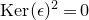 normal upper K normal e normal r left parenthesis epsilon right parenthesis squared equals 0