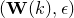 left parenthesis bold upper W left parenthesis k right parenthesis comma epsilon right parenthesis