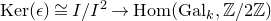 normal upper K normal e normal r left parenthesis epsilon right parenthesis approximately equals upper I divided by upper I squared right arrow normal upper H normal o normal m left parenthesis normal upper G normal a normal l Subscript k Baseline comma double struck upper Z divided by 2 double struck upper Z right parenthesis