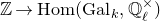 double struck upper Z right arrow normal upper H normal o normal m left parenthesis normal upper G normal a normal l Subscript k Baseline comma double struck upper Q Subscript script l Superscript times Baseline right parenthesis