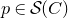 p element of script upper S left parenthesis upper C right parenthesis