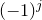 left parenthesis negative 1 right parenthesis Superscript j