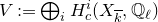 upper V colon equals circled plus Underscript i Endscripts upper H Subscript c Superscript i Baseline left parenthesis upper X Subscript k overbar Baseline comma double struck upper Q Subscript script l Baseline right parenthesis