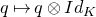 q right arrow from bar q circled times upper I d Subscript upper K