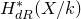 upper H Subscript normal d normal upper R Superscript asterisk Baseline left parenthesis upper X divided by k right parenthesis