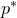 p Superscript asterisk