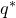 q Superscript asterisk