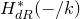 upper H Subscript normal d normal upper R Superscript asterisk Baseline left parenthesis minus slash k right parenthesis