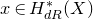 x element of upper H Subscript normal d normal upper R Superscript asterisk Baseline left parenthesis upper X right parenthesis
