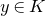y element of upper K