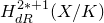 upper H Subscript normal d normal upper R Superscript 2 asterisk plus 1 Baseline left parenthesis upper X divided by upper K right parenthesis