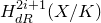 upper H Subscript normal d normal upper R Superscript 2 i plus 1 Baseline left parenthesis upper X divided by upper K right parenthesis