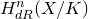 upper H Subscript normal d normal upper R Superscript n Baseline left parenthesis upper X divided by upper K right parenthesis