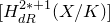 left bracket upper H Subscript normal d normal upper R Superscript 2 asterisk plus 1 Baseline left parenthesis upper X divided by upper K right parenthesis right bracket