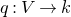 q colon upper V right arrow k