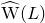 ModifyingAbove normal upper W With caret left parenthesis upper L right parenthesis