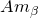 upper A m Subscript beta