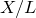 upper X divided by upper L