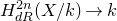 upper H Subscript normal d normal upper R Superscript 2 n Baseline left parenthesis upper X divided by k right parenthesis right arrow k