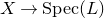 upper X right arrow normal upper S normal p normal e normal c left parenthesis upper L right parenthesis