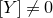 left bracket upper Y right bracket not equals 0