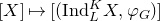 left bracket upper X right bracket right arrow from bar left bracket left parenthesis normal upper I normal n normal d Subscript upper L Superscript upper K Baseline upper X comma phi Subscript upper G Baseline right parenthesis right bracket