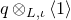 q circled times Subscript upper L comma iota Baseline left angle bracket 1 right angle bracket