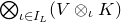 circled times Underscript iota element of upper I Subscript upper L Endscripts left parenthesis upper V circled times Subscript iota Baseline upper K right parenthesis