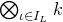 circled times Underscript iota element of upper I Subscript upper L Endscripts k
