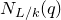 upper N Subscript upper L divided by k Baseline left parenthesis q right parenthesis