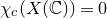 chi Subscript c Baseline left parenthesis upper X left parenthesis double struck upper C right parenthesis right parenthesis equals 0