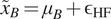 x tilde upper B equals mu upper B plus epsilon HF