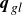 bold italic q Subscript g l