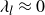 lamda Subscript l Baseline almost equals 0