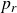 p Subscript r