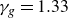 gamma Subscript g Baseline equals 1.33