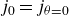 j 0 equals j Subscript theta equals 0