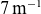 7 normal m Superscript negative 1