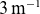 3 normal m Superscript negative 1