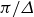 pi divided by upper Delta