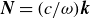 bold italic upper N equals left parenthesis c divided by omega right parenthesis bold italic k